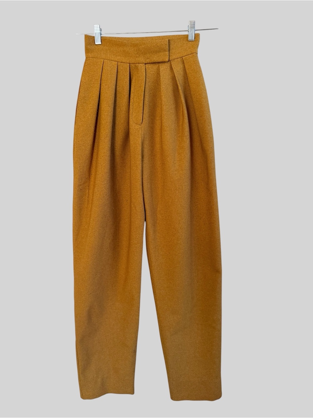 Materiel mustard yellow high waist pleated 
Trousers